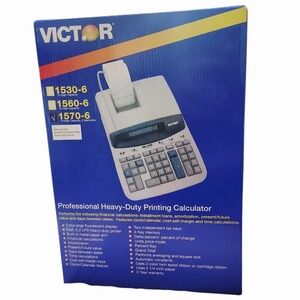 Victor 1570-6 14-Digit Heavy Duty Printing Calculator New in Box